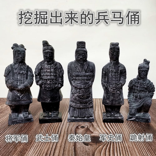 兵马俑考古挖掘玩具秦始皇兵马俑盲盒纪念品儿童手工考古挖掘玩具 - 图3