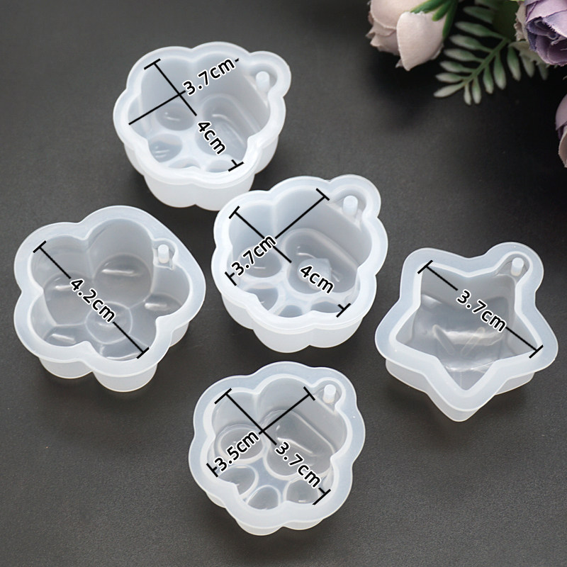 水晶滴胶AB树脂猫爪吊坠挂件带孔钥匙扣硅胶模具手工diy材料配件,淘宝优惠券,粉丝福利购,淘宝优惠卷