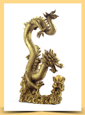 飞龙在天金属龙摆件中国龙