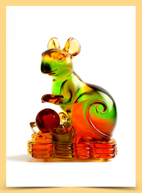 琉璃子鼠摆件鼠形饰品