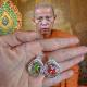 Authentic Buddha amulet made in Thailand for 13 years, Luang Phor Songben, hand-knitted sterling silver shell, pendable