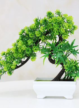 仿真植物盆栽室内绿植假花迎客松