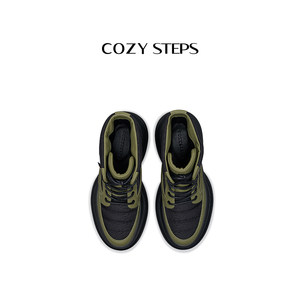 【万茜同款】COZY STEPS可至新款系带中筒贝果马丁靴真皮休闲靴子