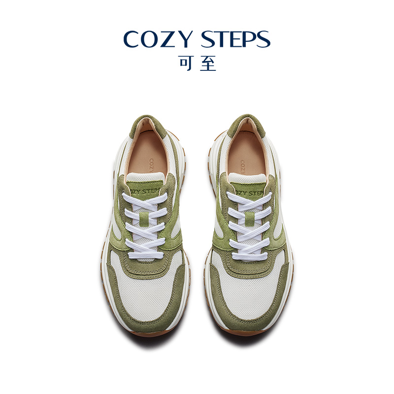 COZY STEPS可至春季时尚休闲板鞋拼接网面系带女式休闲运动鞋5152 - 图2