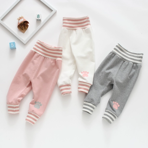 Осенний бандаж пупочный подходит для мужчин и женщин для девочек, хлопковые штаны для раннего возраста для отдыха, высокая талия