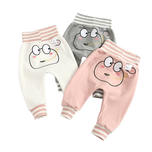 Осенний бандаж пупочный подходит для мужчин и женщин для девочек, хлопковые штаны для раннего возраста для отдыха, высокая талия