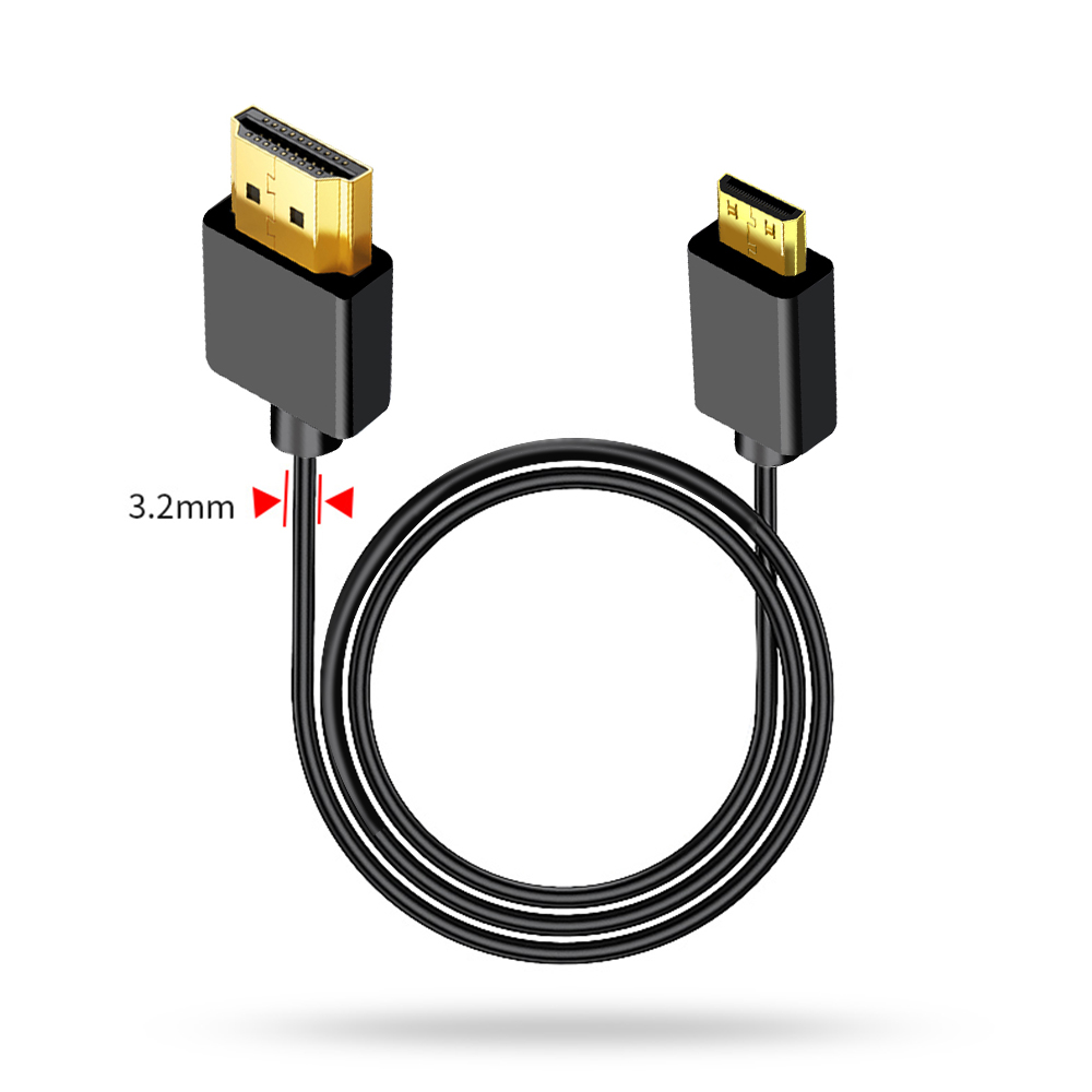 HDMI2.0版4K极细柔软线mini hdmi线超细4K高清线micro大转小PS5 - 图3