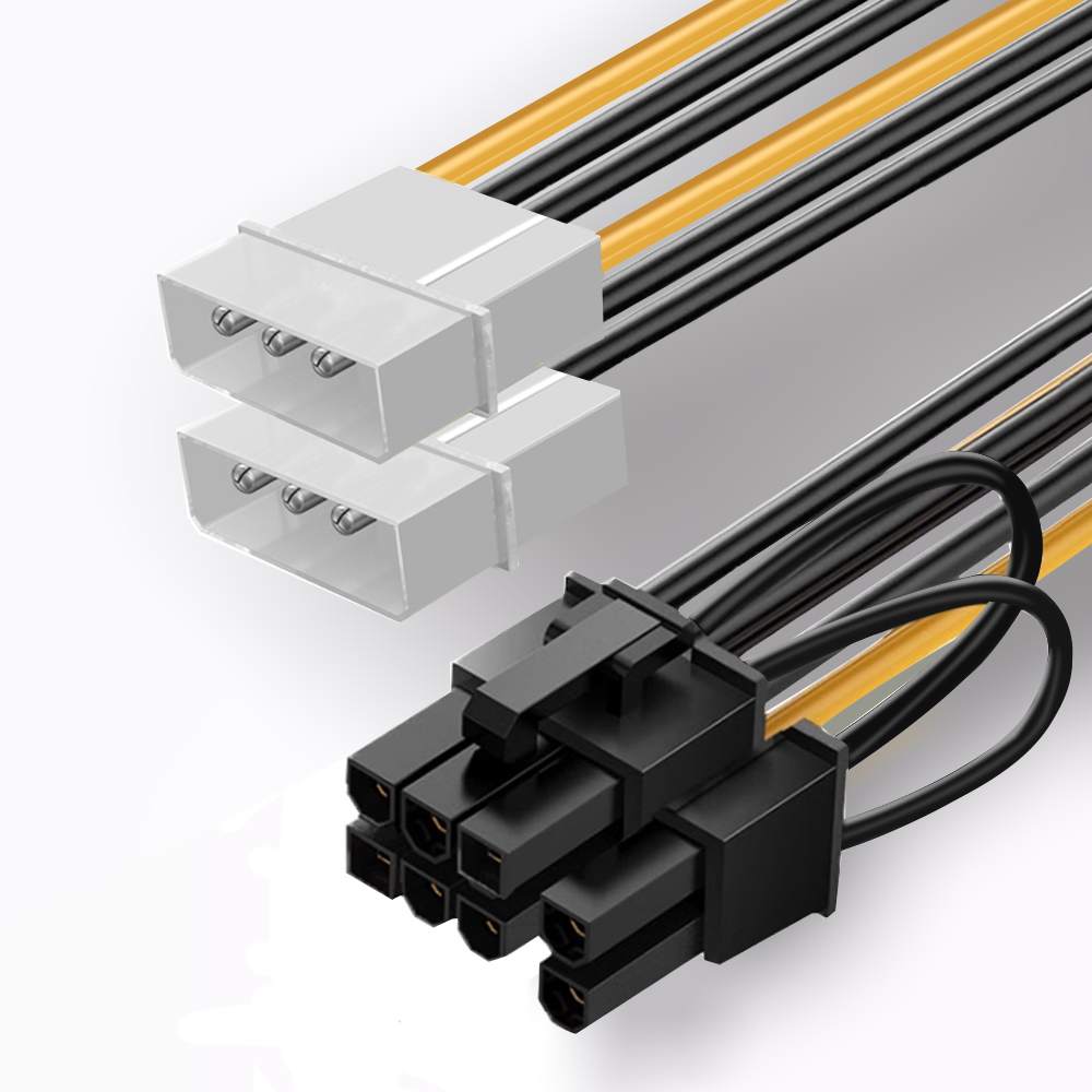 大4pin转显卡6pin电源转接线 单D口转显卡6P线 显卡供电线延长线 - 图0