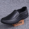 Foreign trade original men's casual leather shoes men's spring and summer genuine leather soft breathable men's toe layer cowhide slip-on dad shoes