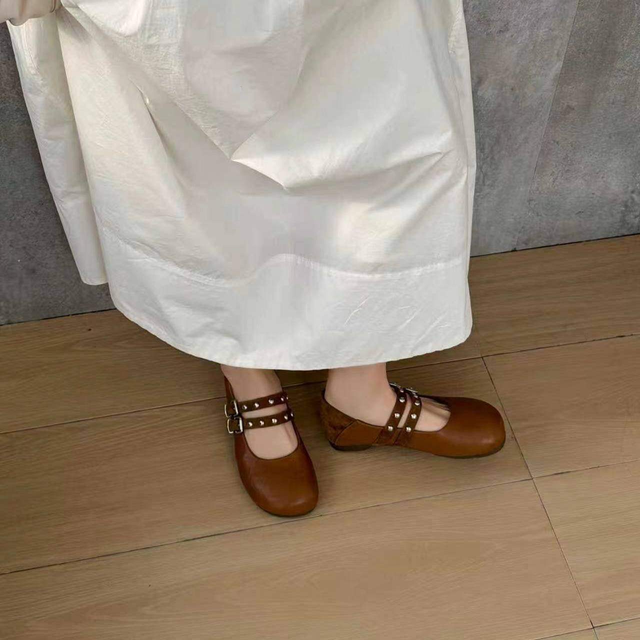 c女鞋单鞋26新款时装单鞋平底鞋玛丽珍女鞋方头单鞋 可踩时尚百搭,淘宝优惠券,粉丝福利购,淘宝优惠卷