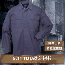 Five-fold special price USA 5 11 TDU Tactical long sleeve shirt 72002 Combat suit jacket abrasion resistant plaid cloth