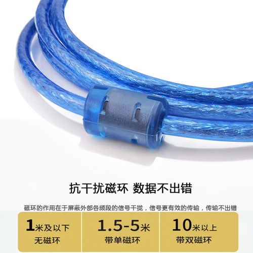兼容适用三菱Q系列PLC编程电缆/三菱伺服MR-J3 J4 JE调试线/数据线/通信线/下载线 USB-Mini口T型口 - 图3