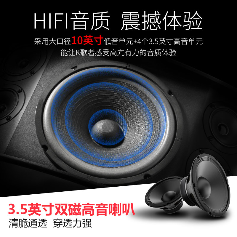威钻9880家庭ktv套装全套10寸音响 威钻KTV/卡拉OK音箱