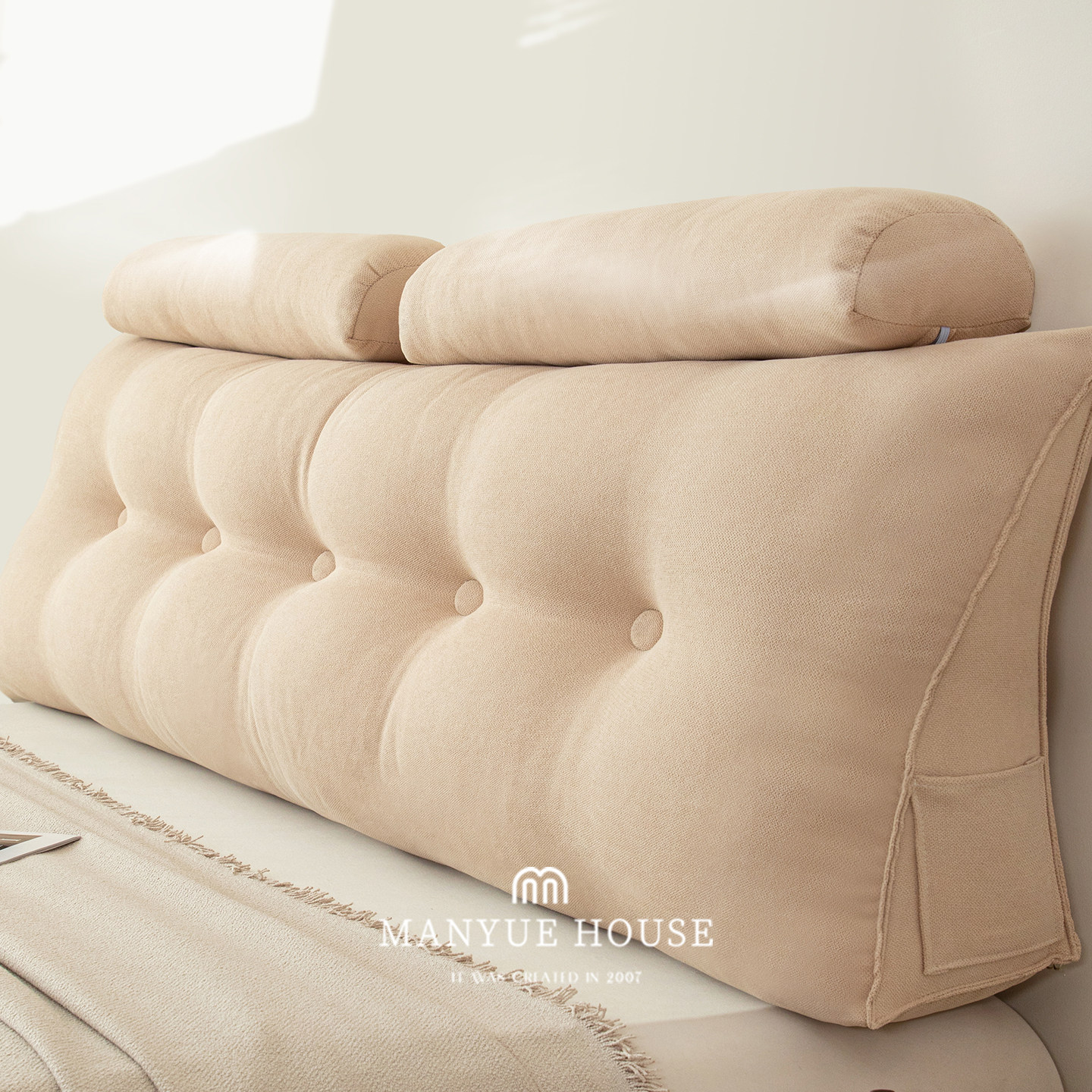 M.life 三角靠垫床头软包大靠背床上卧室防撞靠枕护腰软垫可拆洗,淘宝优惠券,粉丝福利购,淘宝优惠卷