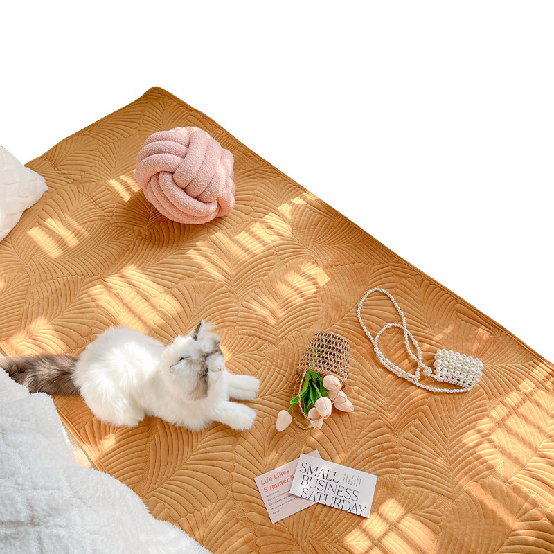 Cost-effective crystal velvet living room floor mat blanket cushion