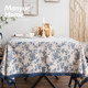 French retro cotton and linen tablecloth tablecloth household
