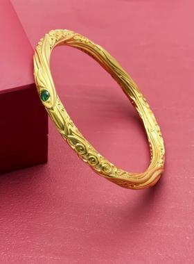 哪吒手镯实心金包银乾坤圈手环