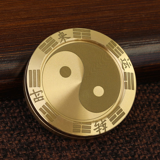 黄铜啪啪币解压神器手把件推响币玩具指尖减压创意礼品