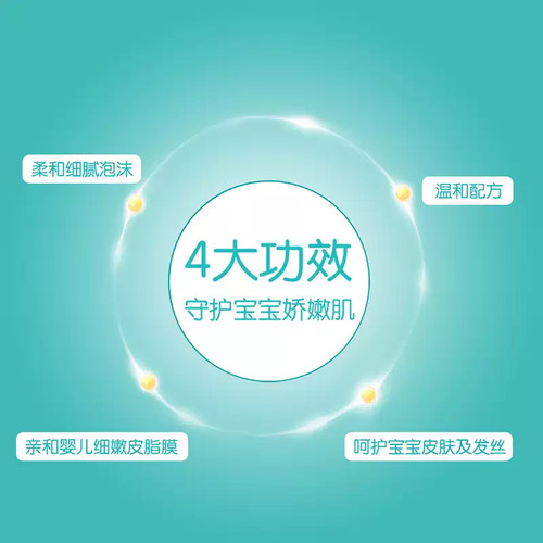启初婴儿宝宝洗发沐浴二合一柔净泡泡洗护沐浴露 - 图0