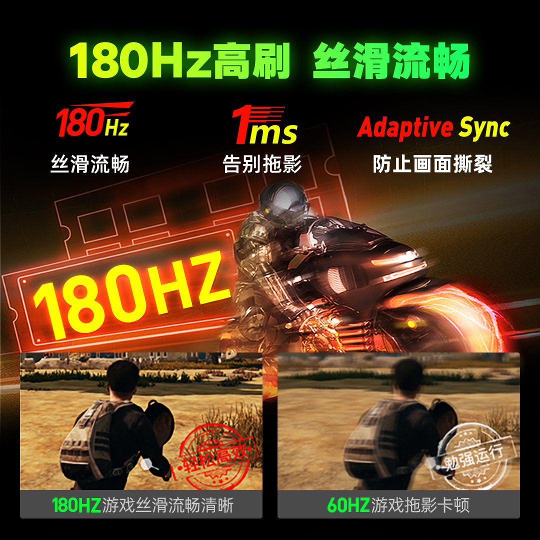 泰坦军团2K电竞180Hz显示器24英寸144电脑屏幕P2410R外接笔记本 - 图2