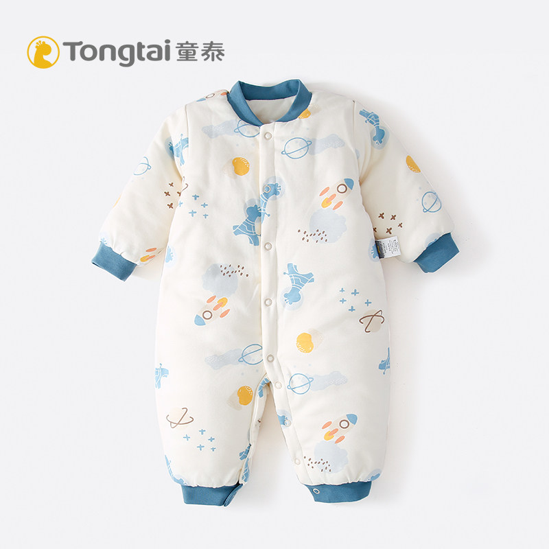 童泰婴儿衣服男女宝宝秋冬夹棉哈衣 童泰上海连身衣/爬服/哈衣
