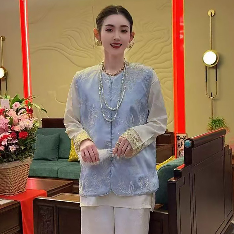 新中式复古坎肩马甲女休闲马夹胖mm显瘦2026春冬新款宽松大码女装,淘宝优惠券,粉丝福利购,淘宝优惠卷