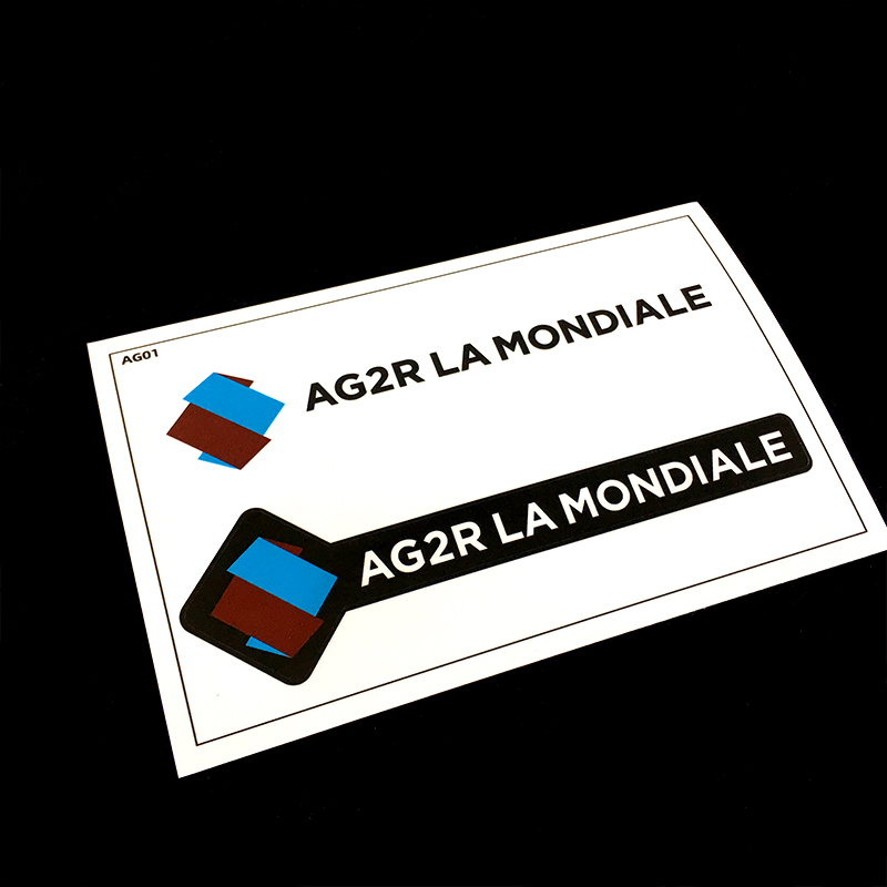 环法AG2R LA MONDIALE车队贴纸公路车贴单车架头盔定制贴纸FACTOR - 图0