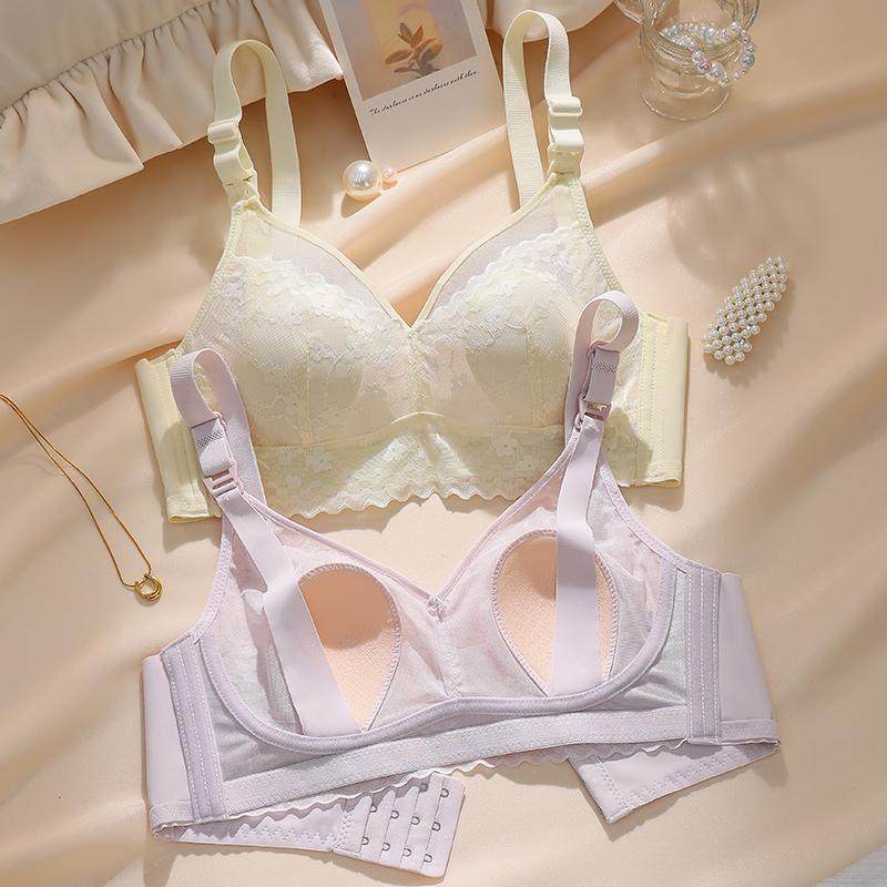 哺乳文胸聚拢防下垂孕妇内衣母乳怀孕期喂奶兔耳朵杯无钢圈超薄款,淘宝优惠券,粉丝福利购,淘宝优惠卷