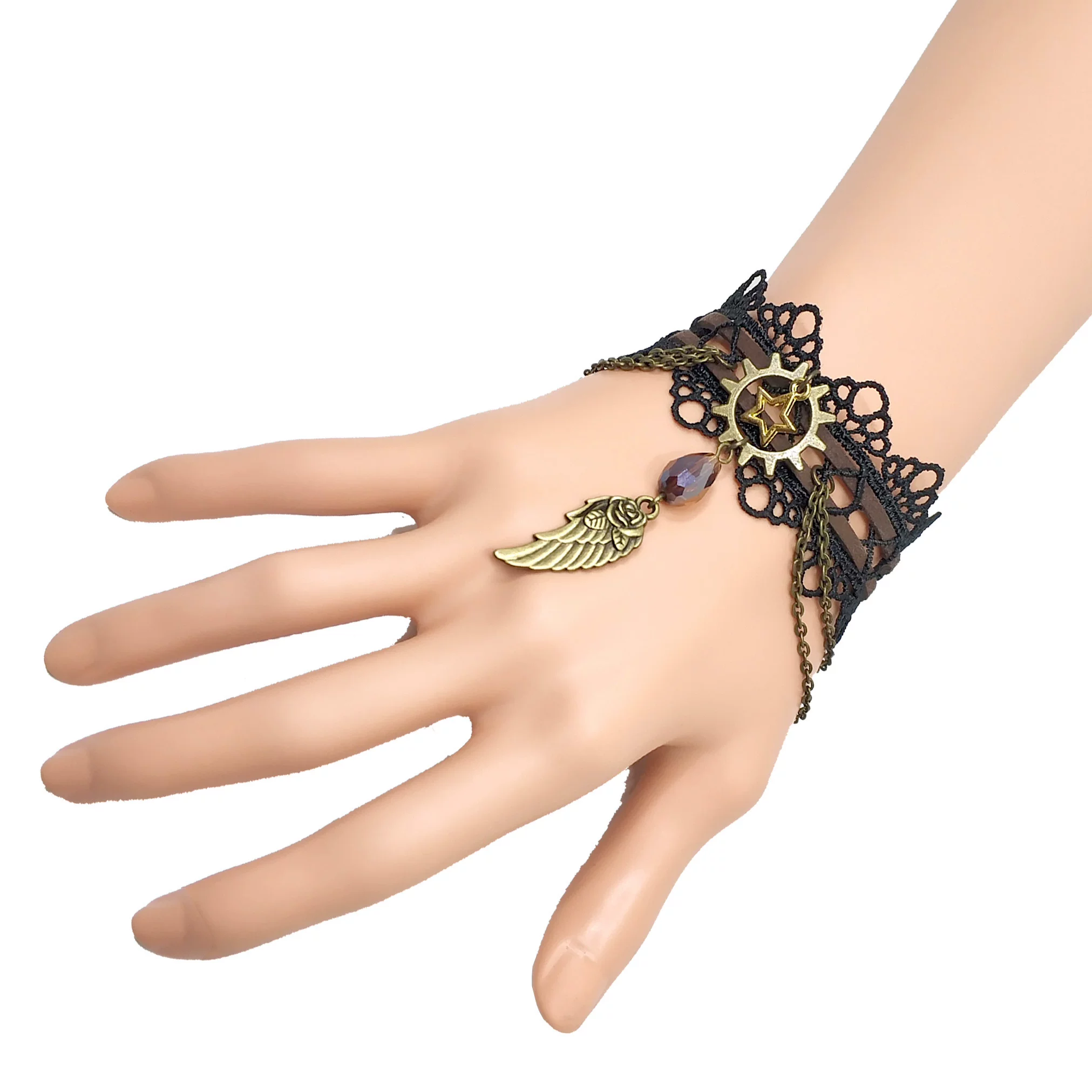 Нинтажное бронзовое bracelet с шестернями, пиunk стиль