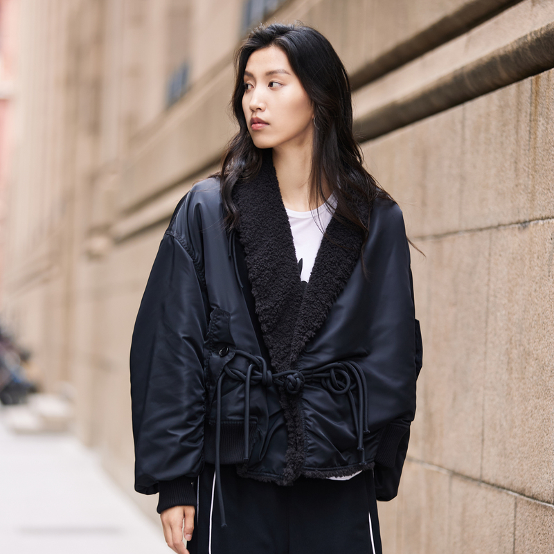 【淘宝专享】JNBY/江南布衣秋季新中式棉衣外套廓形感复古夹克女 - 图0