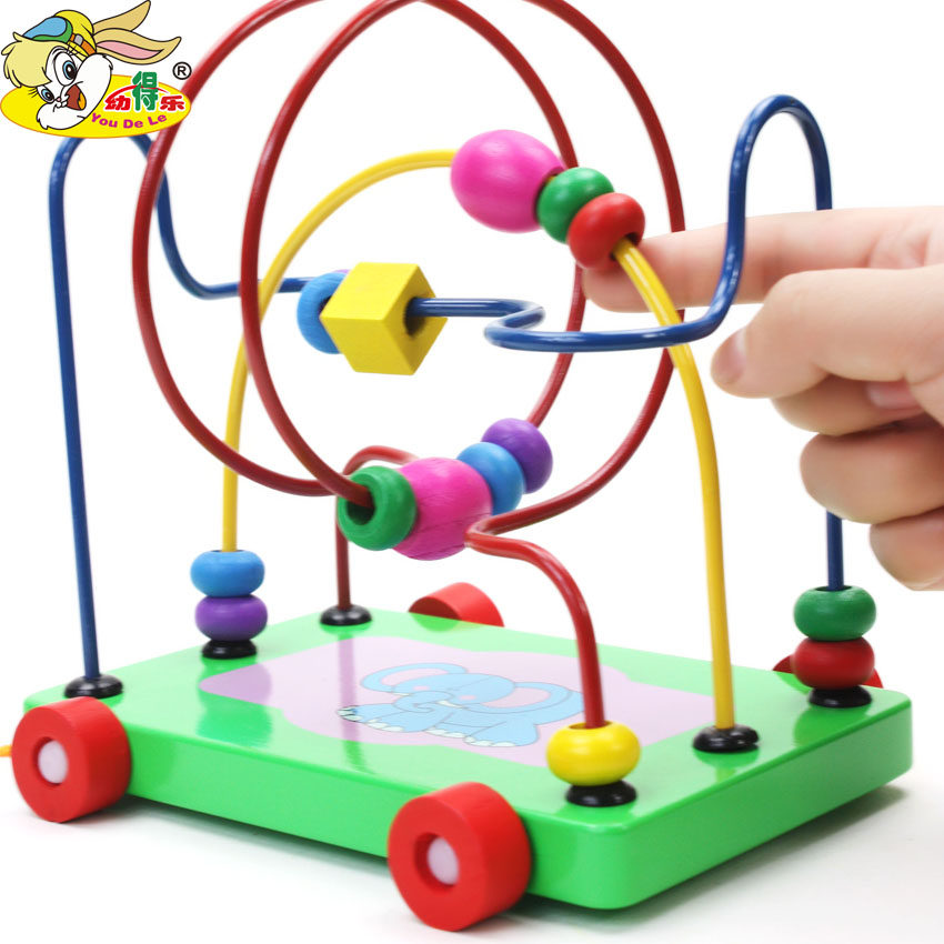 幼得乐拖拉学步拖车绕珠串珠婴幼儿童宝宝早教益智玩具大象绕珠,淘宝优惠券,粉丝福利购,淘宝优惠卷