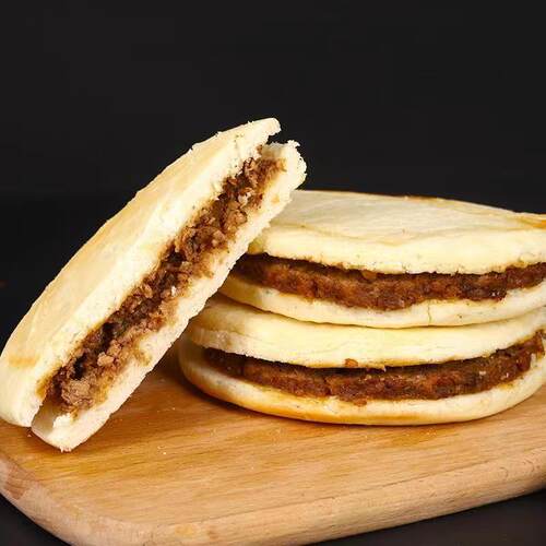 清真食品带馅肉饼商用五香肉夹馍中式汉堡60个懒人早餐馅饼学校美 - 图2