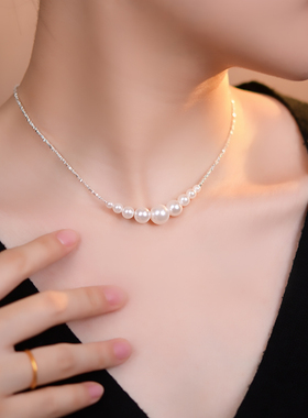 碎银几两珍珠项链新款气质