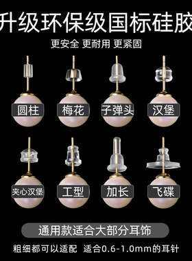 透明硅胶耳堵套装塞子耳钉帽防掉
