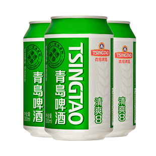 青岛啤酒清爽8度330ml*24罐啤