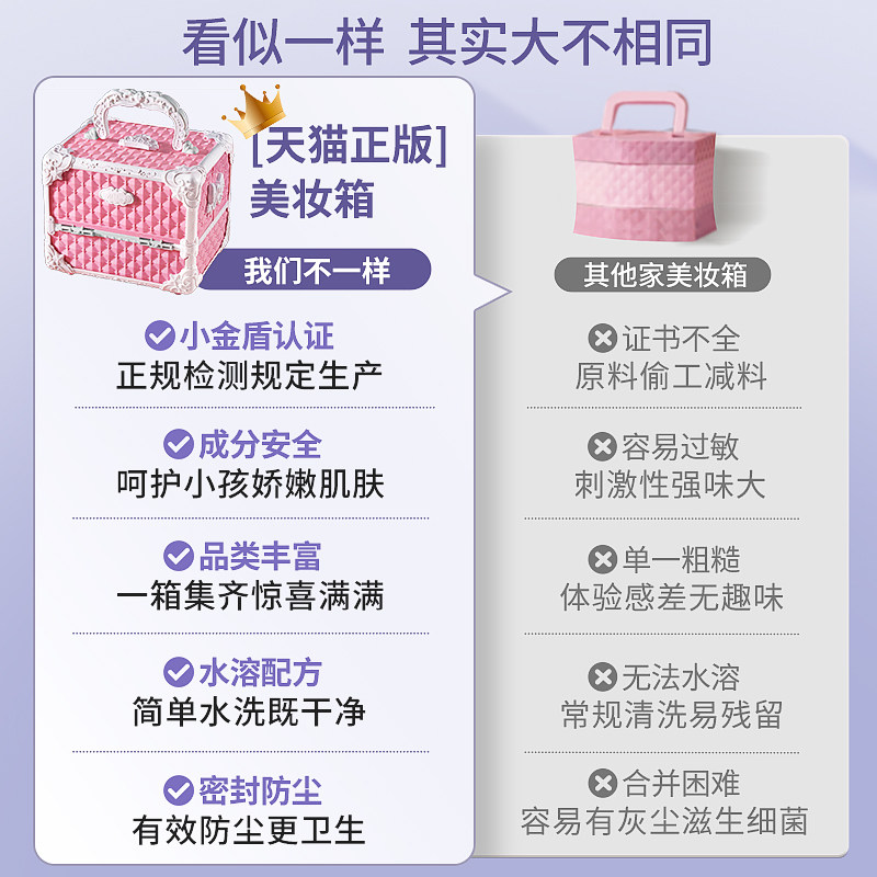 儿童化妆品玩具套装无毒正品女孩的生日礼物小孩公主彩妆盒指甲油,淘宝优惠券,粉丝福利购,淘宝优惠卷