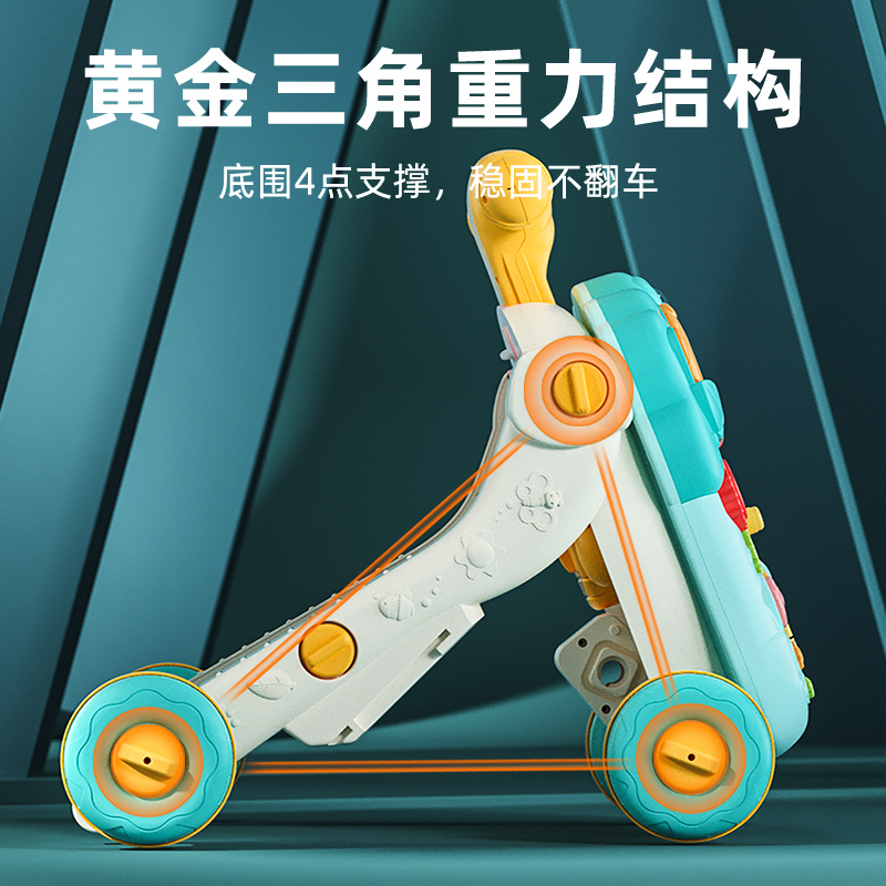 贝杰斯玩具专营店婴儿学步车防o型腿宝宝多功能三合一防侧翻手推车学走路助步玩具1