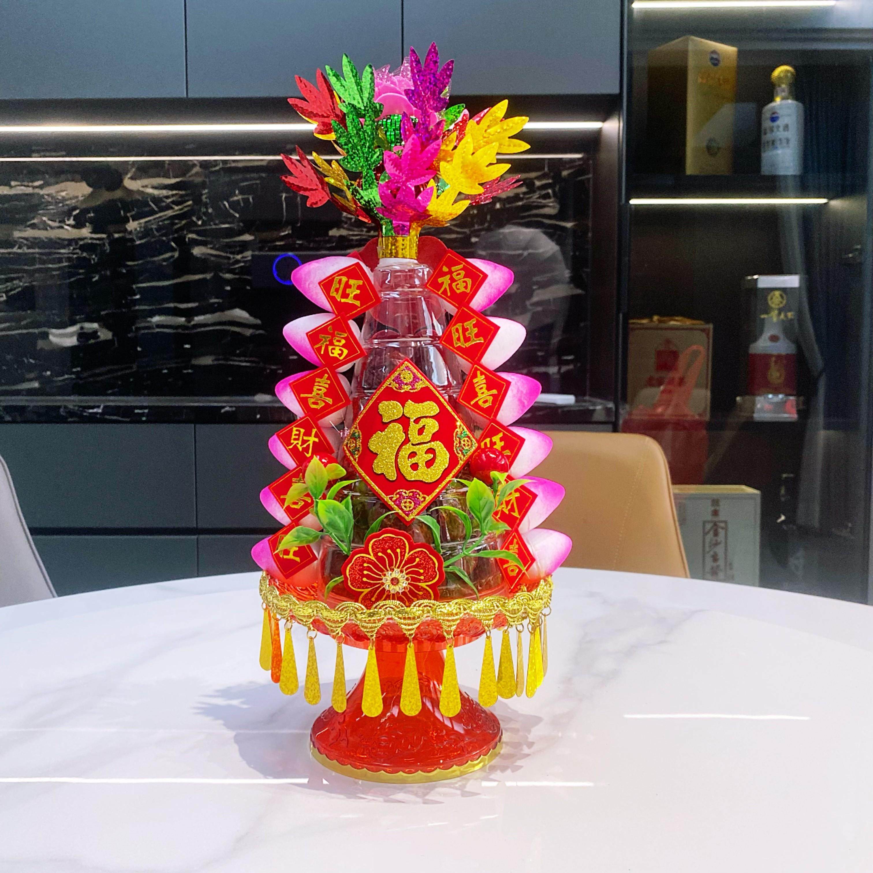 潮汕喜庆白糖桃塔米桃塔斋菜桃塔五谷塔模具桌面摆件 语句随机,淘宝优惠券,粉丝福利购,淘宝优惠卷