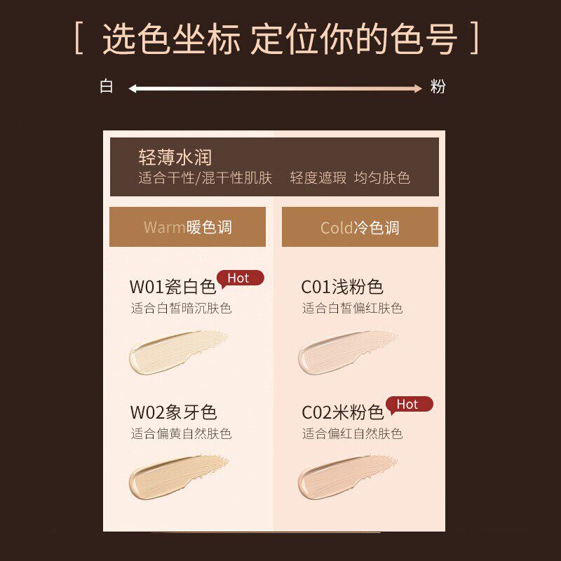 珀莱雅遮瑕保湿持久控油水润粉底液 proya珀莱雅依依粉底液/膏