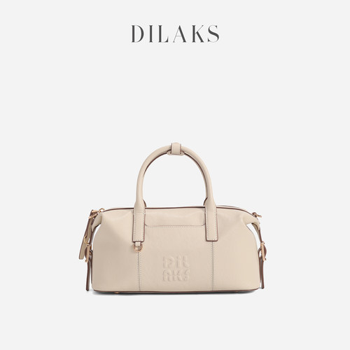 DILAKS迪莱克丝正品女包真皮手提波士顿包保龄球包通勤女包斜挎包 - 图1