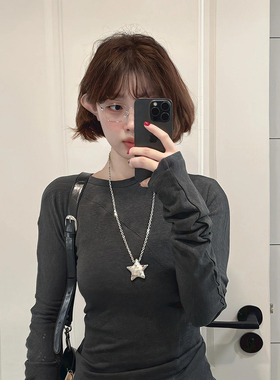 幸运星多巴胺小星星项链女甜酷颈饰五角星长款卫衣链吊坠配饰百搭