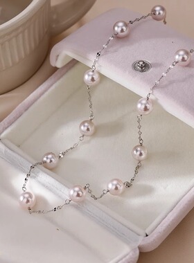 施家长款流苏珍珠项链女高级感百搭锁骨链2026年新款爆款气质颈链