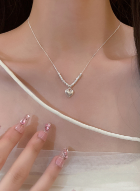 碎银子爱心项链女夏小众