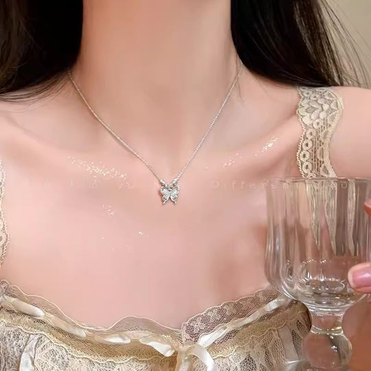 Письмо от эльфа, популярное женское серебряное колье-бабочка, нишевый дизайн, крутая цепочка на ключицы, изысканные и высококачественные аксессуары.