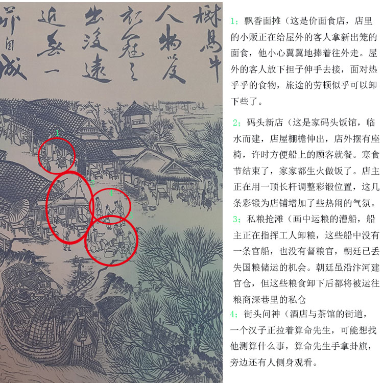 国画清明上河图卷轴全景图字画已装裱4米山水画丝绸画绢丝促销 - 图2