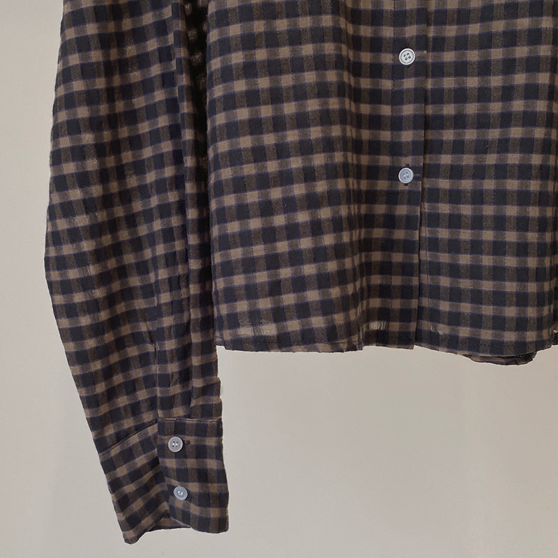 韩国直邮crko长袖格子春秋款衬衫 thejamy海外衬衫