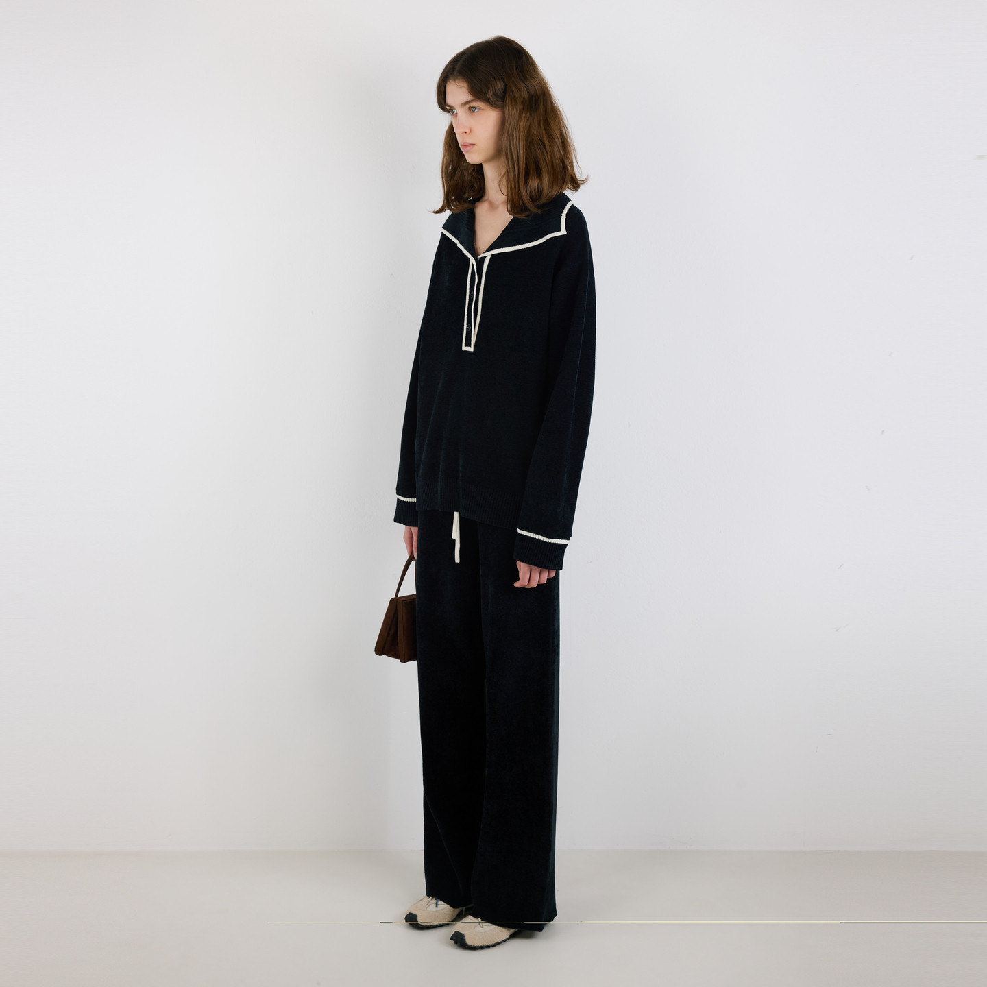 IIIVIVINIKO2025冬新款通勤抽绳针织直筒阔腿裤子女M543859646C,淘宝优惠券,粉丝福利购,淘宝优惠卷