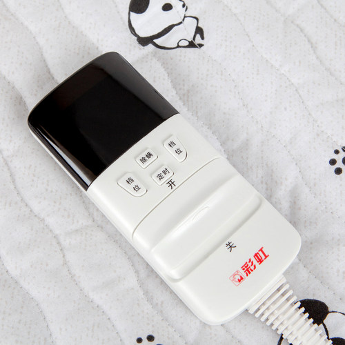 彩虹牌电热毯双人双控调温智能断电定时棉面家用单人厚电褥子包邮 - 图1