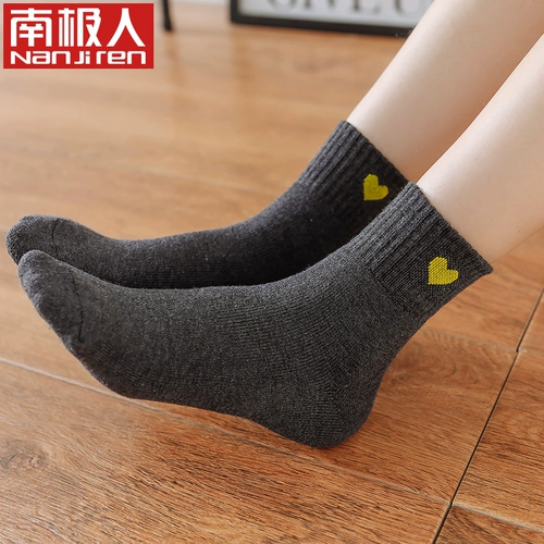 南极人 Tide, демисезонные утепленные удерживающие тепло зимние носки, средней длины