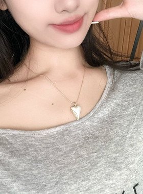 贝壳钛钢蛇骨链女式不掉色项链